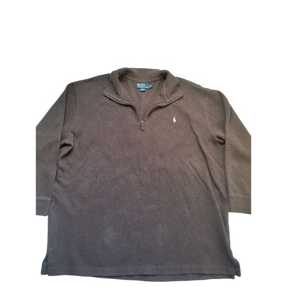 Polo By Ralph Lauren 100% Cotton Chocolate Brown Long Sleeve Pullover Size 3X - Picture 2 of 9